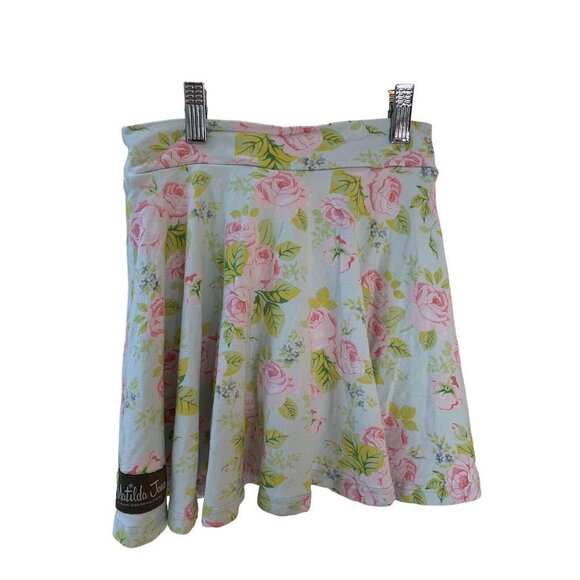 Matilda Jane Girl's Pink Roses Jersey Skort Modest 8 - Picture 1 of 8